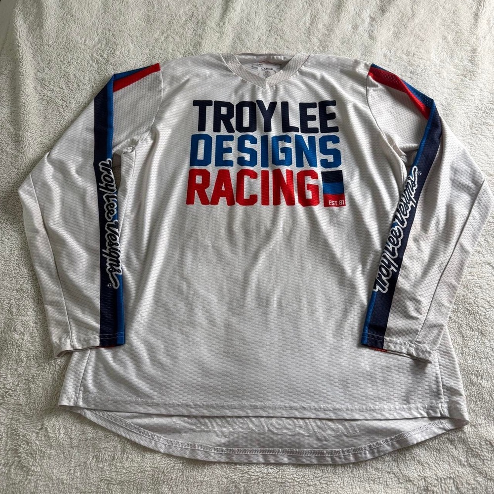 Troy Lee Designs Racing MX Jersey White Size L